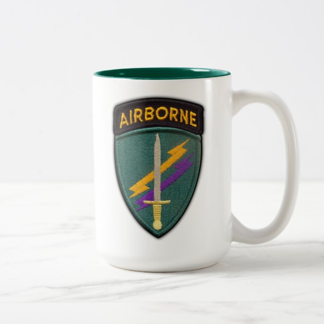 USACAPOC(A) special ops civil affairs veterans vet Two-Tone Coffee Mug (Right)