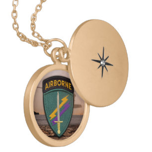 USACAPOC Special ops command veterans vets patch Gold Plated Necklace