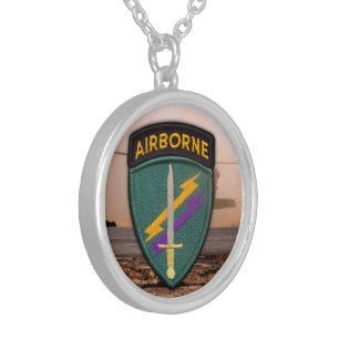 USACAPOC Special ops command veterans vets patch Silver Plated Necklace
