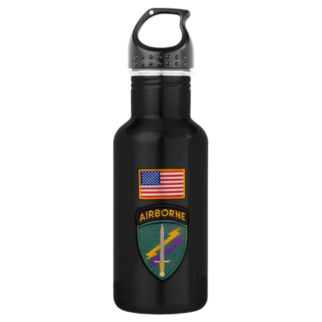 USACAPOC Special Ops Patch Water Bottle (Front)