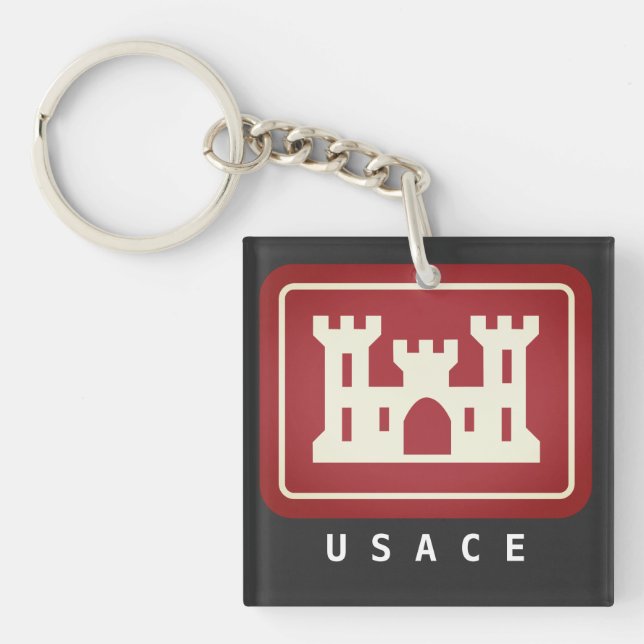 USACE Logo & Text Keychain (Front)