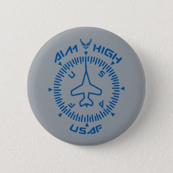Usaf | Aim High Button by usairforce at Zazzle