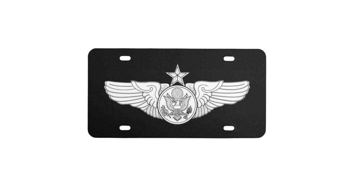 USAF Aircrew Senior Enlisted Aircrew Wings License Plate Zazzle