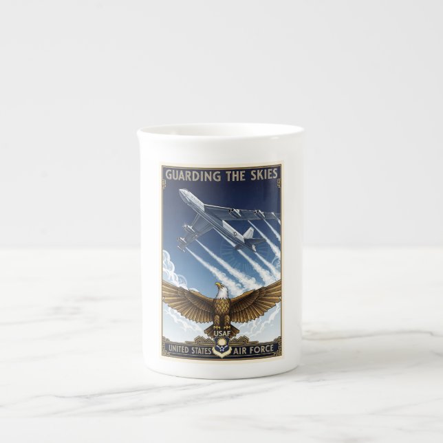 USAF Art Deco Bone China Mug (Front)