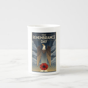 USAF Art Deco Remembrance Day Edition Bone China Mug