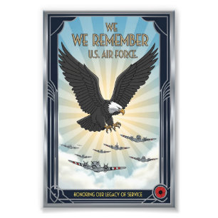 USAF Art Deco Remembrance Sunday Edition Photo Print