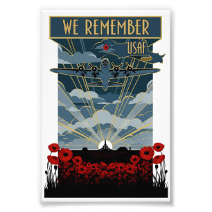 USAF Art Deco Remembrance Sunday Edition Photo Print