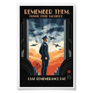 USAF Art Deco Remembrance Sunday Edition Photo Print
