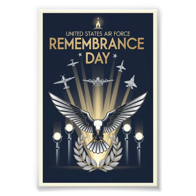 USAF Art Deco Remembrance Sunday Edition Photo Print (Front)