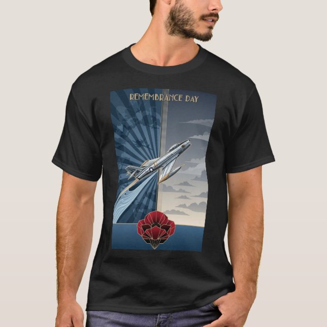 USAF Art Deco T-Shirt Remembrance Day Edition (Front)
