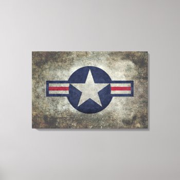 Usaf Classic Retro Style Roundel Canvas Print by Lonestardesigns2020 at Zazzle