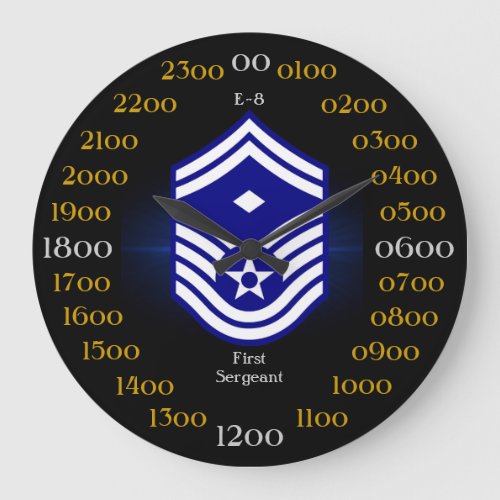 USAF  First Sergeant E_8 Large Clock