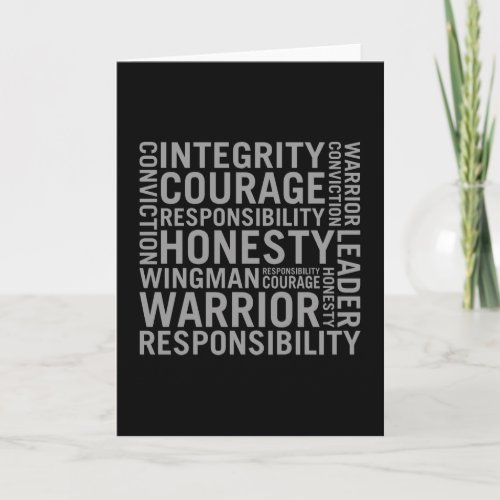 USAF  Integrity Courage Responsibility Card