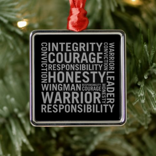 USAF  Integrity Courage Responsibility Metal Ornament