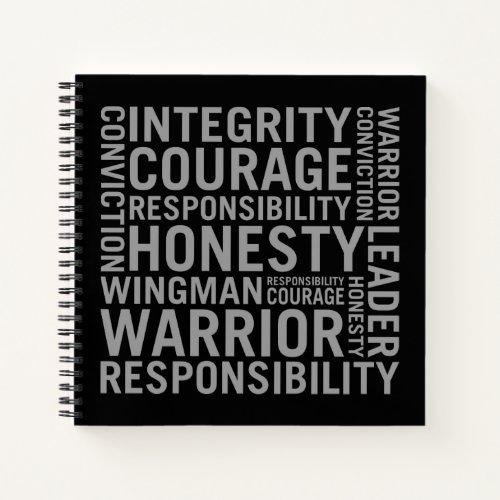 USAF  Integrity Courage Responsibility Notebook