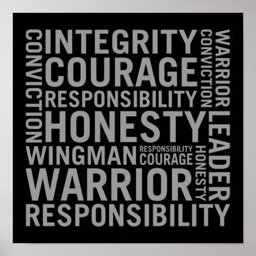 USAF  Integrity Courage Responsibility Poster