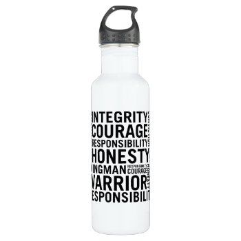 Usaf | Integrity  Courage  Responsibility Stainless Steel Water Bottle by usairforce at Zazzle