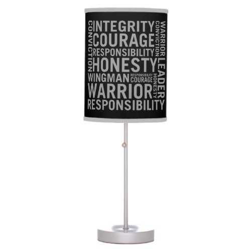 USAF  Integrity Courage Responsibility Table Lamp