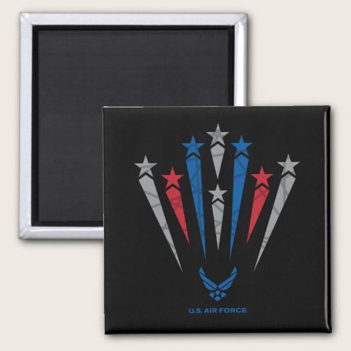 USAF | Red, Grey & Blue Stars Magnet
