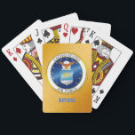 USAF Retired Playing Cards<br><div class="desc">Show your pride in the U.S. Air Force with this gift. This design was created by a former U.S. Air Force dependent and an U.S. Army disabled veteran.
Customizable! Different sizes, colors and options.</div>