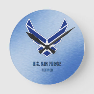 USAF RETIRED ROUND CLOCK