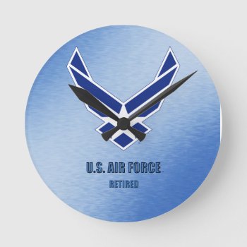 Usaf Retired Round Clock by usairforce at Zazzle