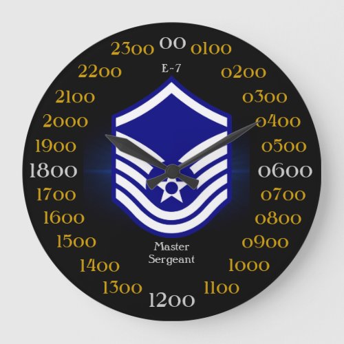 USAF  Senior Master Sergeant E_7 Large Clock