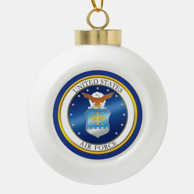 USAF Snowflake Framed Ornament (Front)