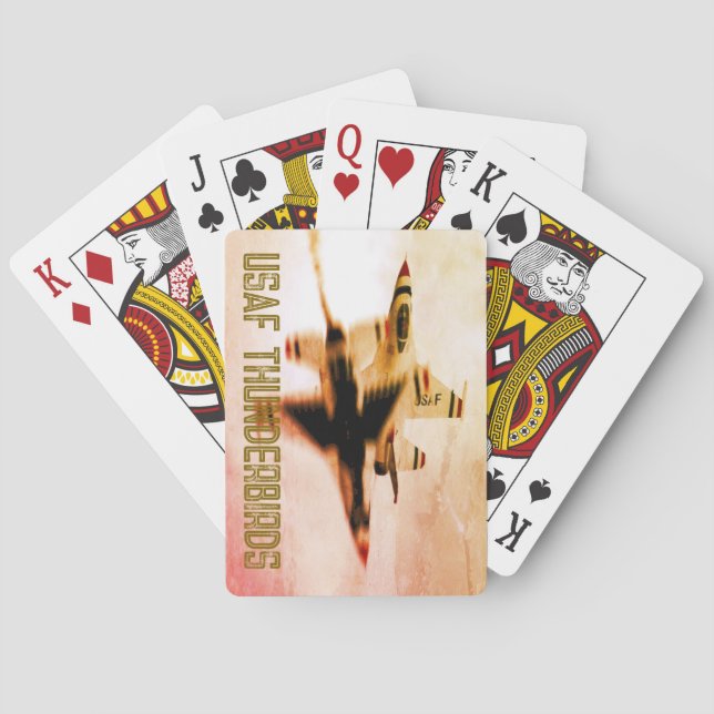 USAF THUNDERBIRDS F-16 POKER CARDS (Back)