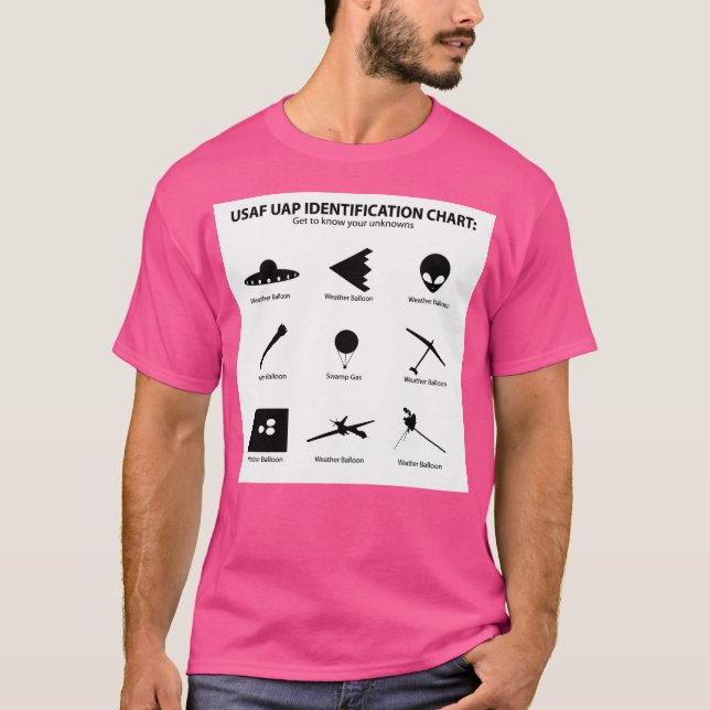 Usaf Uap Id Chart (Funny) T-Shirt (Front)