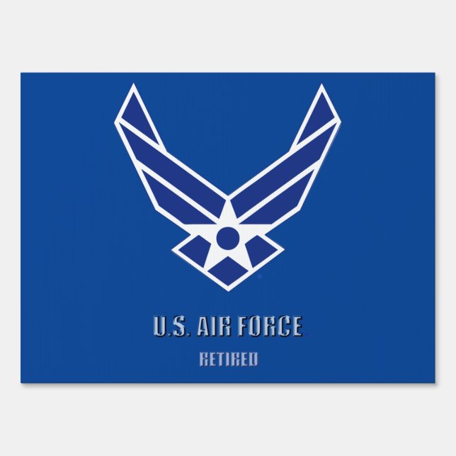 USAF Yard Sign Retired (Front)