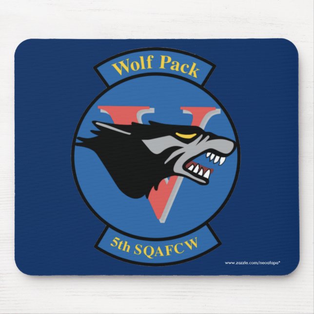 USAFA Cadet Squadron 5 "Wolf Pack" Mouse Pad (Front)