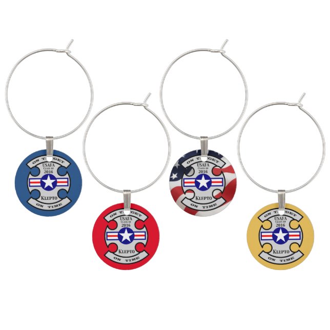 USAFA Class of 2016 Wine Glass Charms (Staggered)