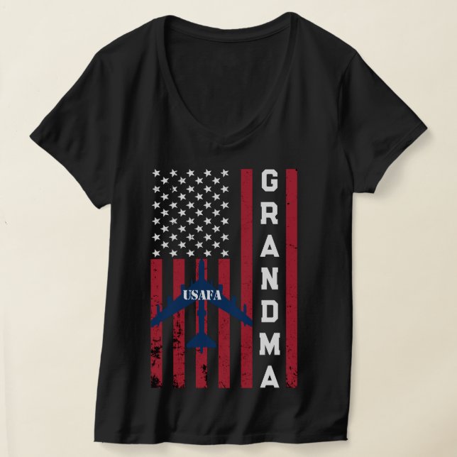 Usafa Merch Proud Air Force Mom Wife Mama Grandma T-Shirt (Laydown)