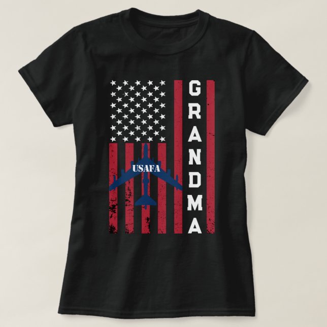 Usafa Merch Proud Air Force Mom Wife Mama Grandma T-Shirt (Design Front)