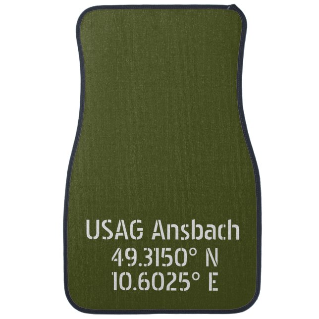 USAG Ansbach Latitude Longitude  Car Floor Mat (Front)