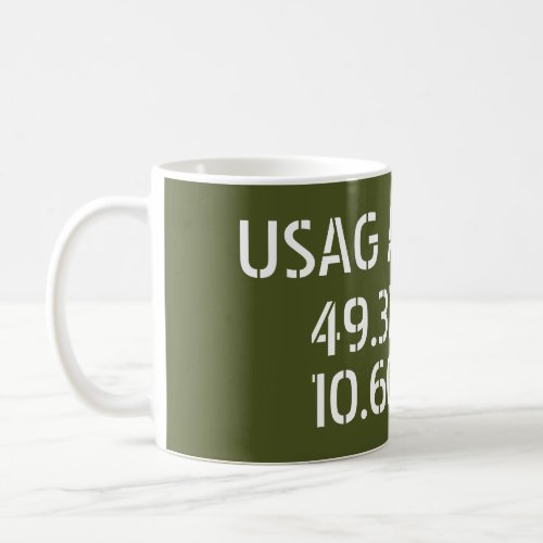 USAG Ansbach Latitude Longitude  Coffee Mug