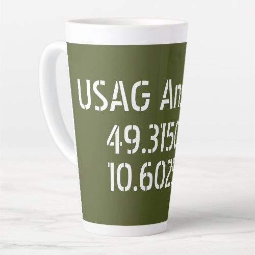 USAG Ansbach Latitude Longitude  Latte Mug