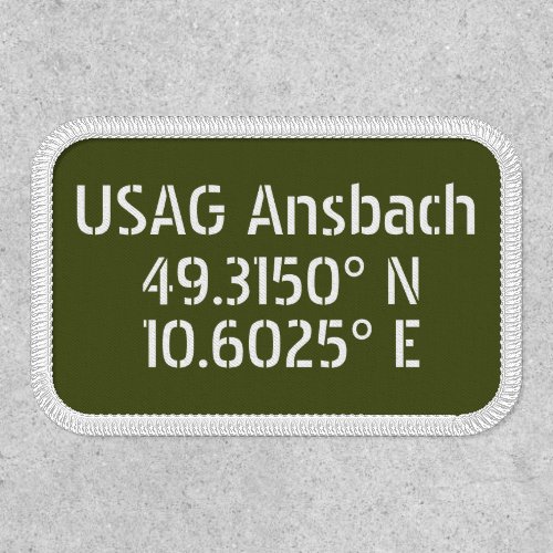 USAG Ansbach Latitude Longitude  Patch