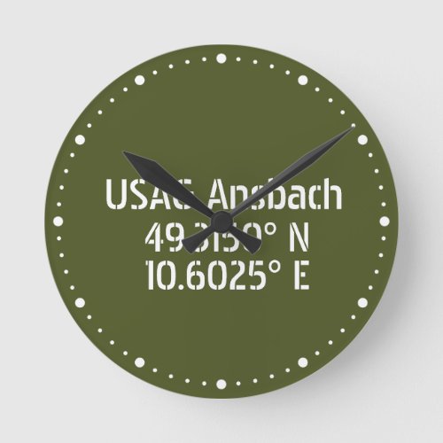 USAG Ansbach Latitude Longitude   Round Clock