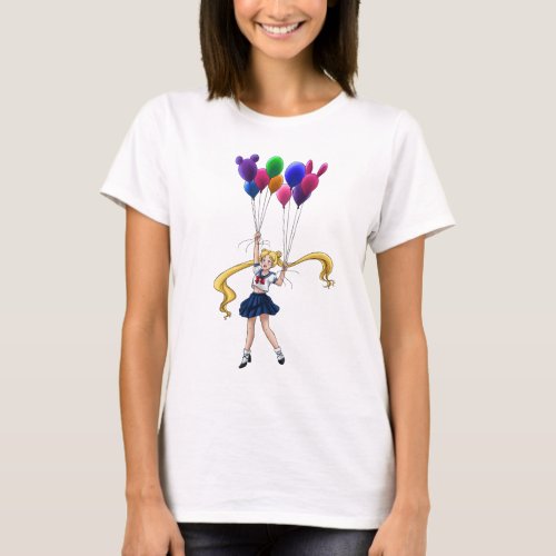 Usagis Balloons Sailor Moon T_Shirt