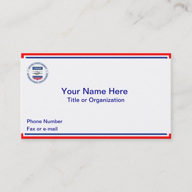 USAID Business Cards (Front)
