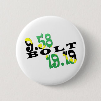 Usain Bolt Berlin 2 WR Jamaican Flag Pinback Button