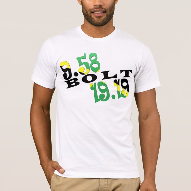 Usain Bolt Berlin 2 WR Jamaican Flag T-Shirt (Front)