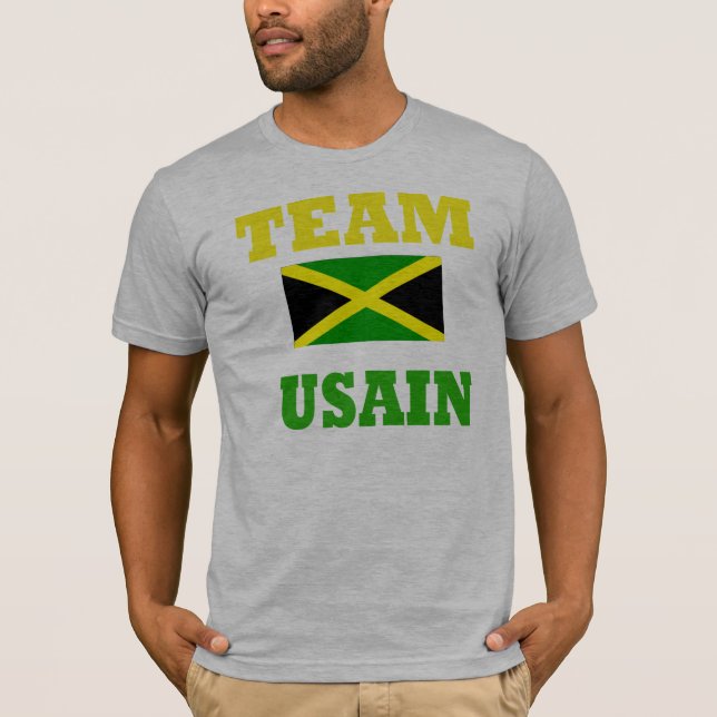 usain bolt mens white t-shirt - (Front)