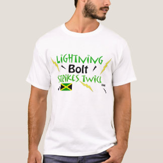 usain lightning bolt strikes twice - T-Shirt