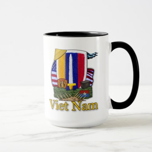 usarv army vietnam war patch veterans vets mug