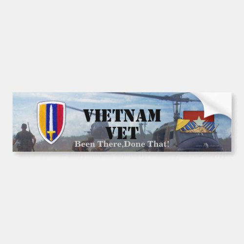 USARV Vietnam Nam War Patch Vets Bumper Sticker