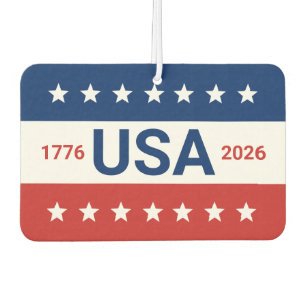 USA's 250th Anniversary 1776 2026 Red White Blue Air Freshener