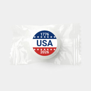 USA's 250th Anniversary 1776 2026 Red White Blue Life Saver® Mints